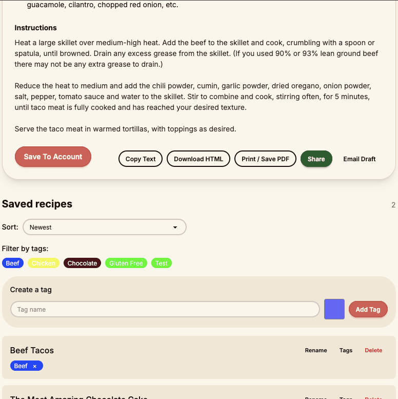 still image of recipe saver